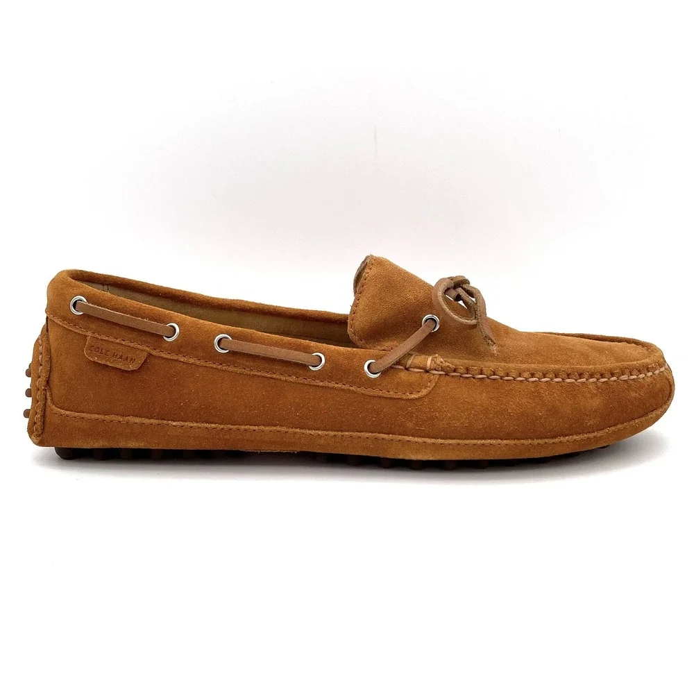 Cole Haan Chestnut Suede Moccasin Driving Shoe Men's 10 Casual Brown Camel